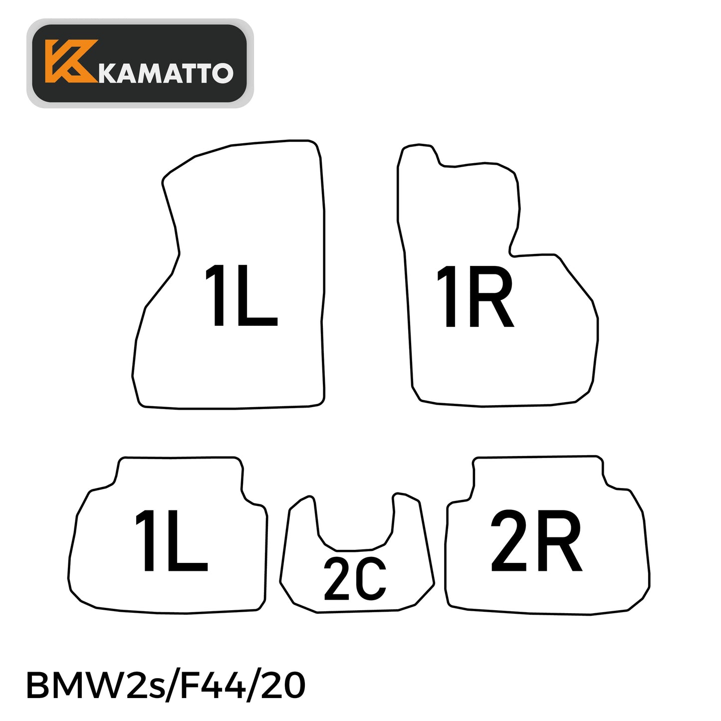 3D Kamatto PRO Car Floor Mats for BMW 2 Series F44 2020-Onwards