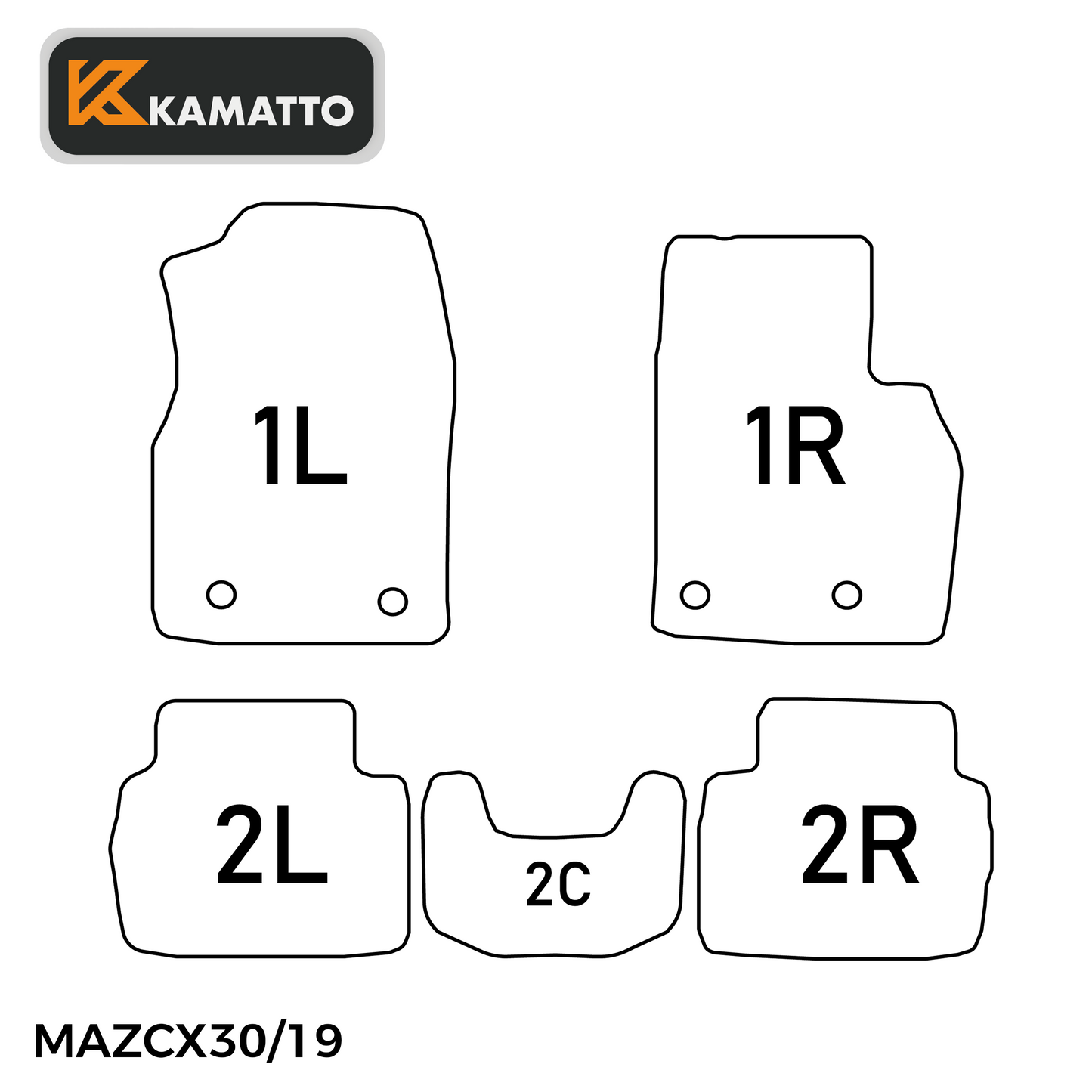 3D Kamatto PRO Car Floor Mats for Mazda CX-30 CX30 2019-Onwards