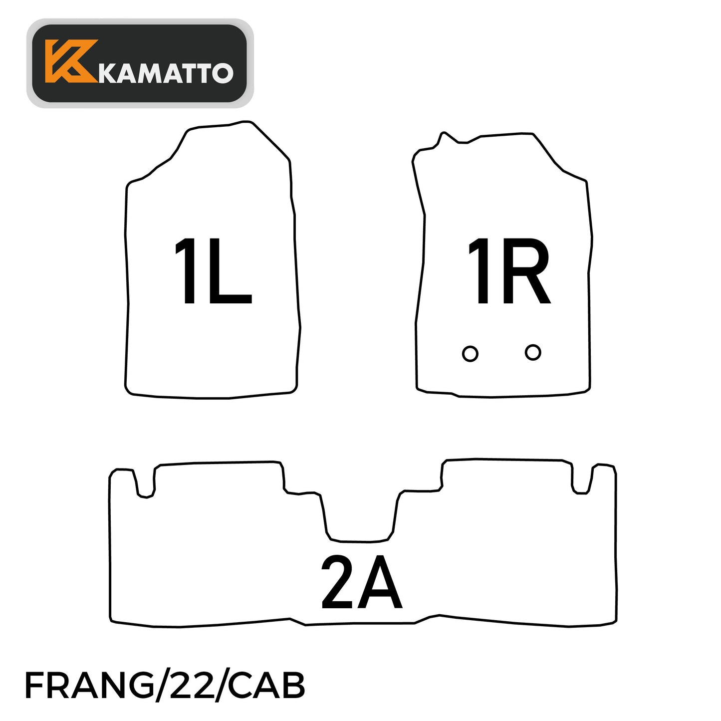 3D Kamatto PRO Car Floor Mats for Ford Ranger Cab 2022-Onwards