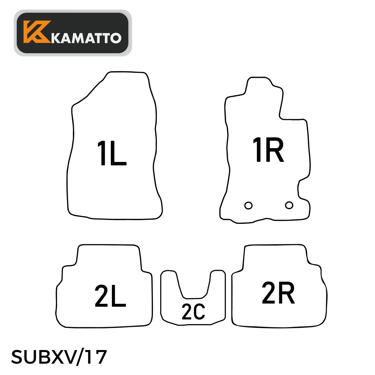 3D Kamatto PRO Car Floor Mats for Subaru XV 2017-2023
