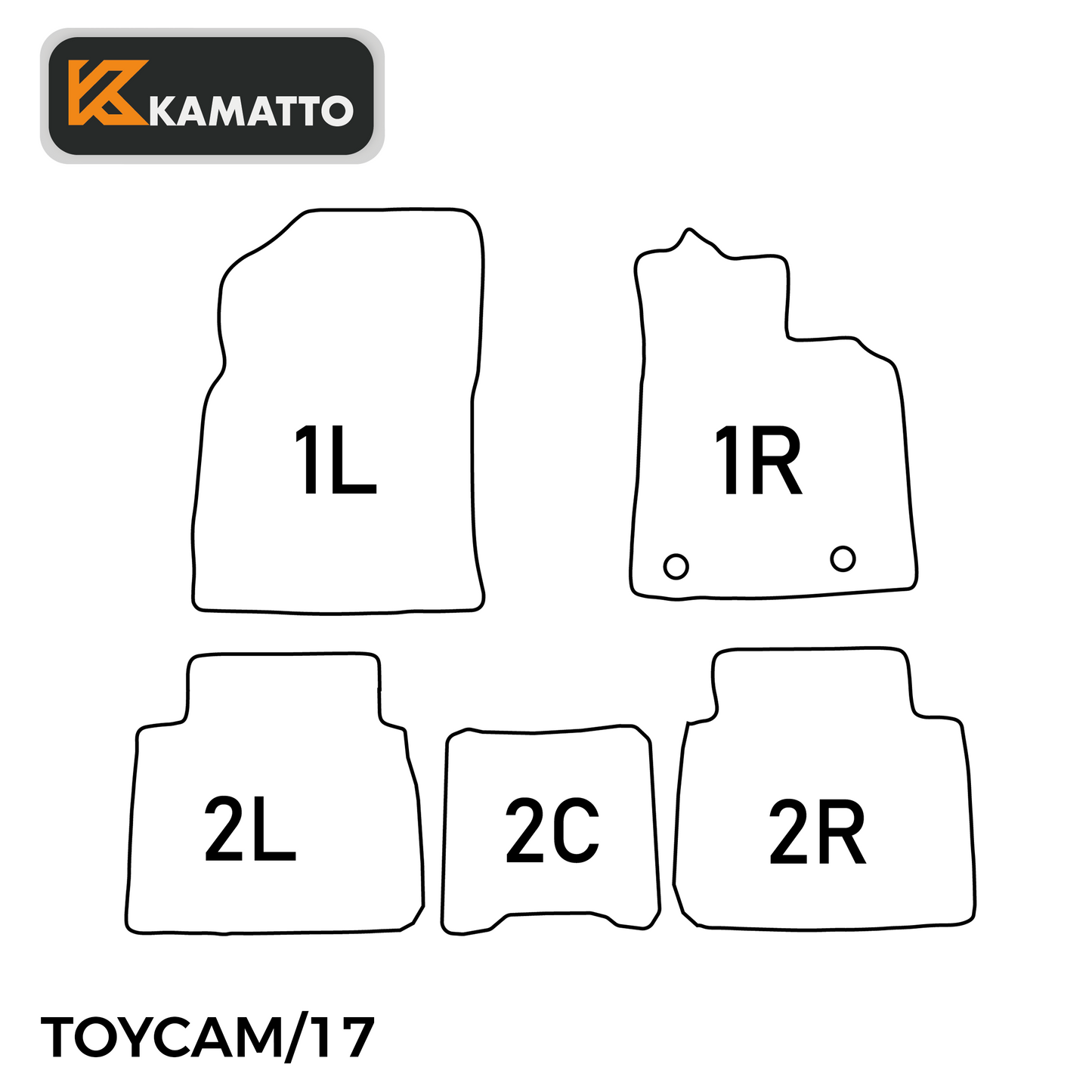 3D Kamatto PRO Car Floor Mats for Toyota Camry 2017-2024