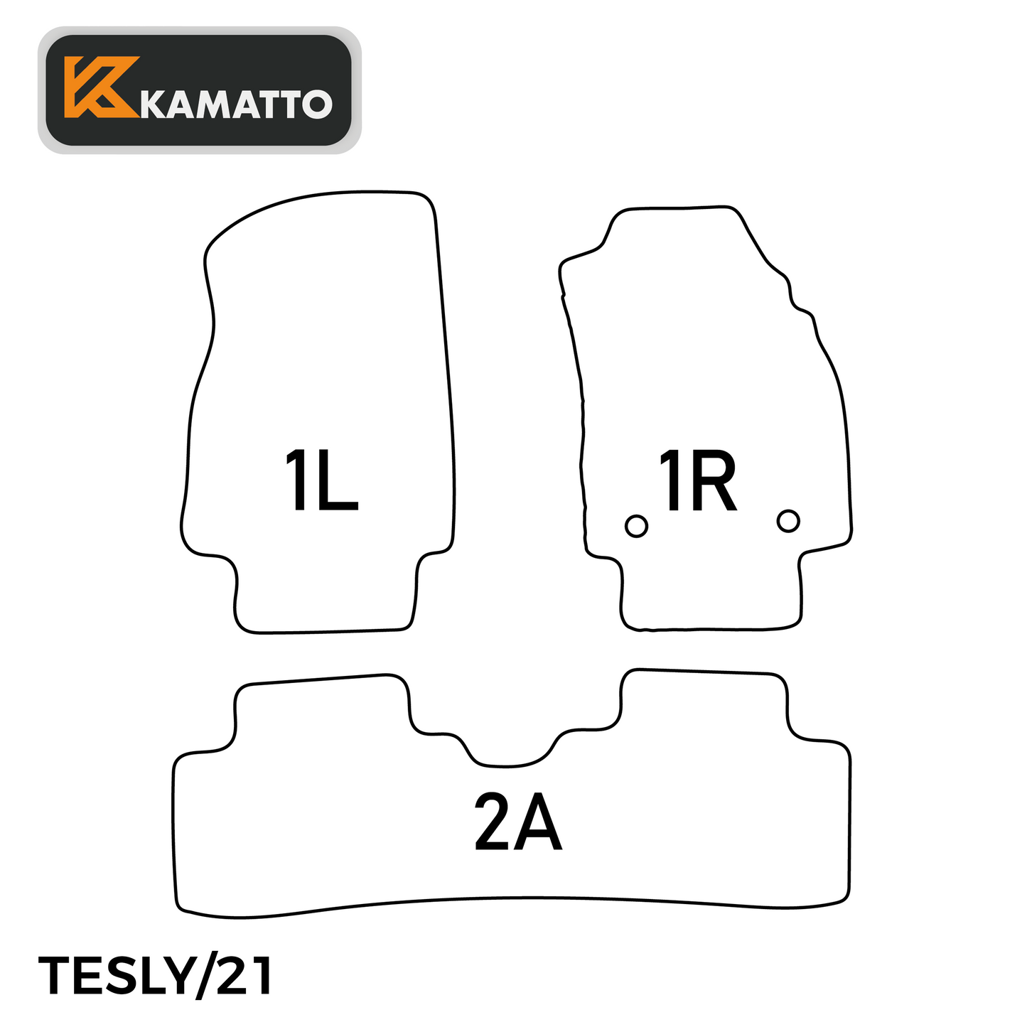 3D Kamatto PRO Car Floor Mats for Tesla Y 2022-2025