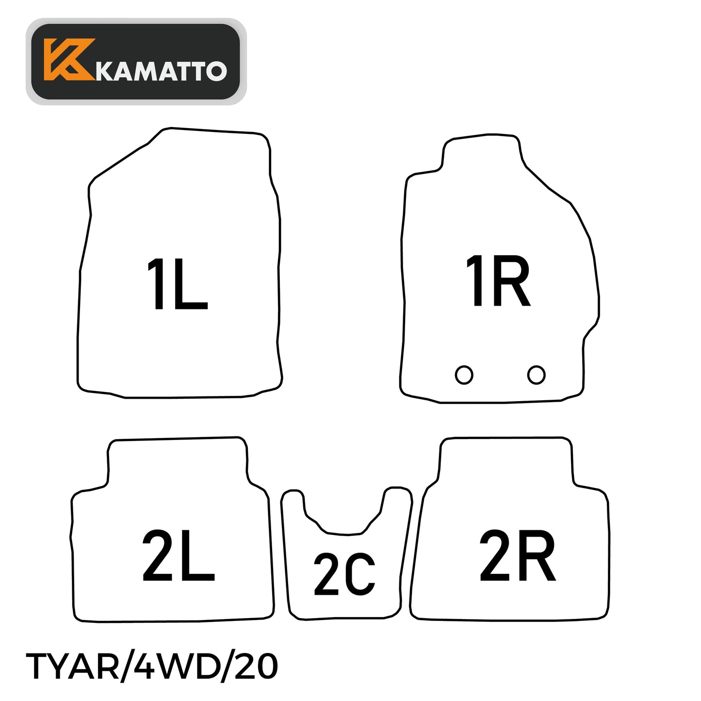 3D Kamatto PRO Car Floor Mats for Toyota Yaris/ Toyota Yaris Cross 4WD 2020-Onwards