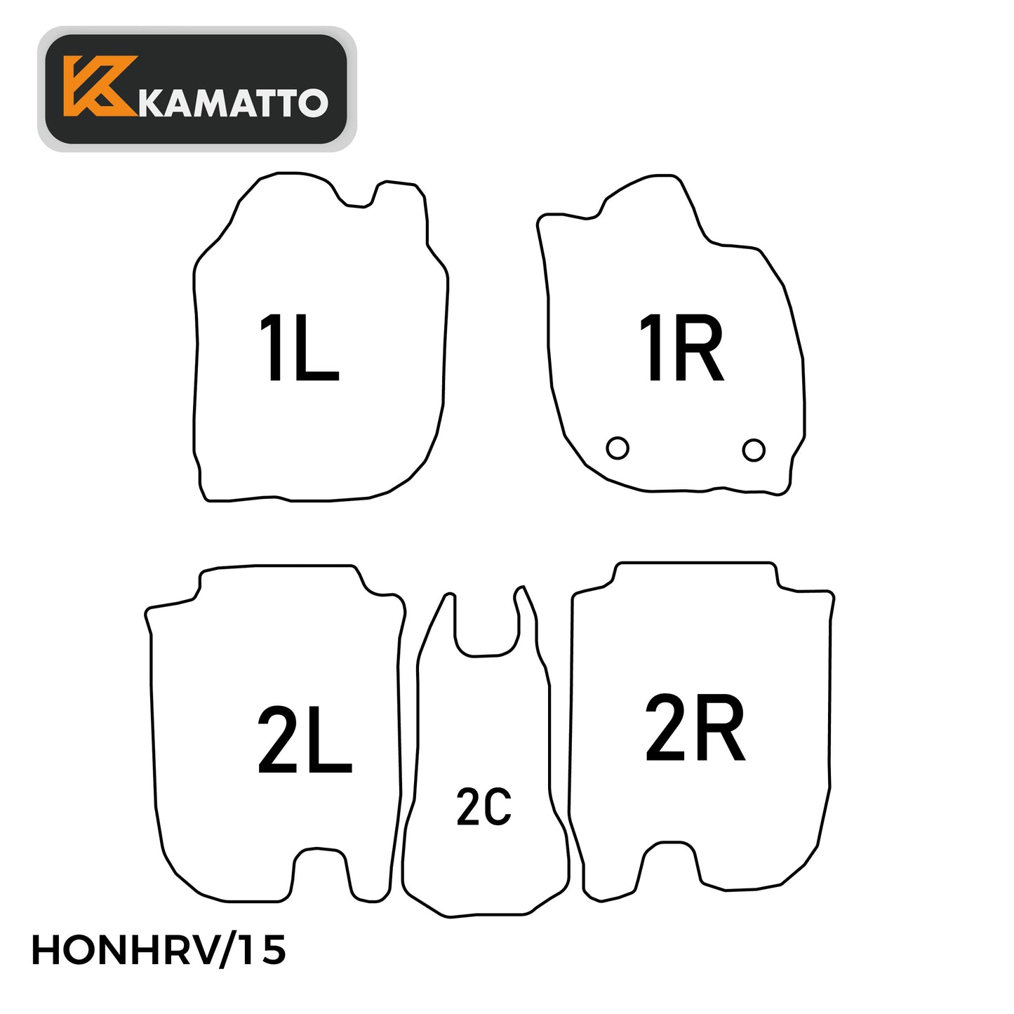 3D Kamatto PRO Car Floor Mats for Honda HR-V HRV 2015-2022