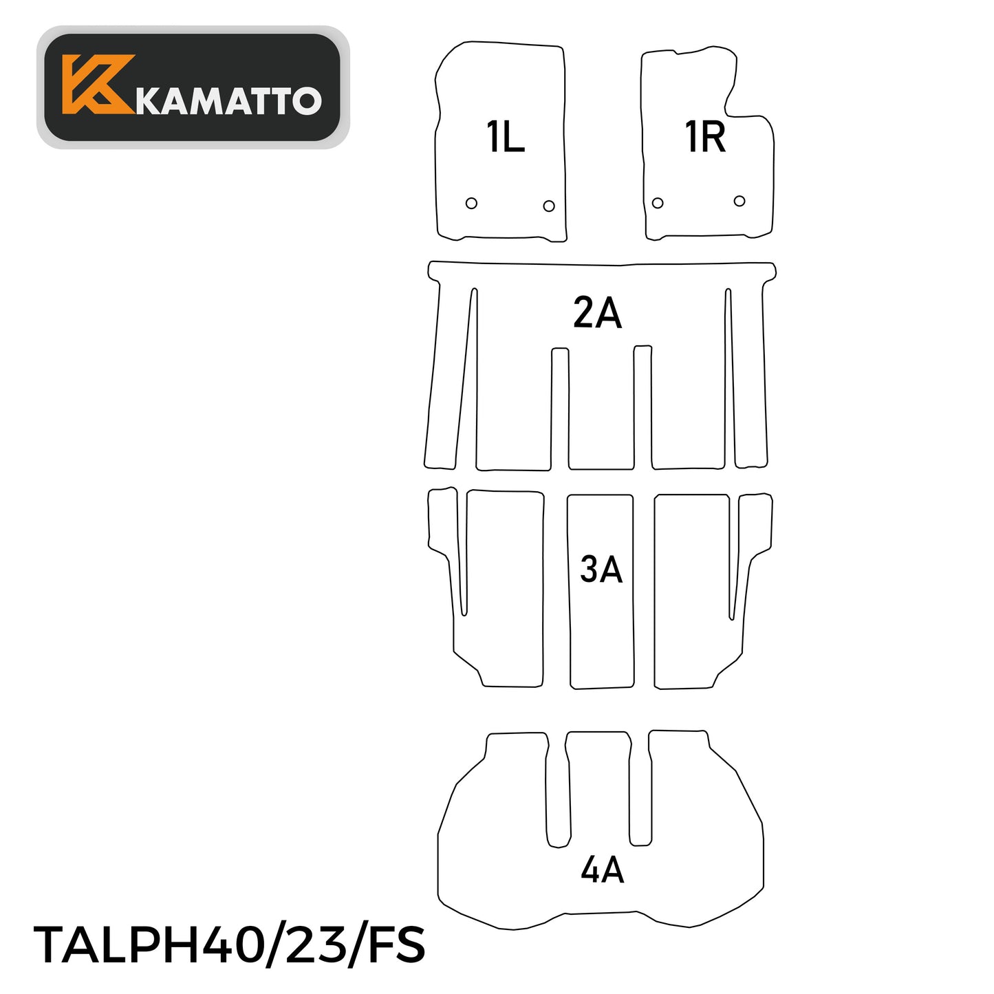 3D Kamatto PRO Full Set Car Mats for Toyota Alphard 2023-Onwards