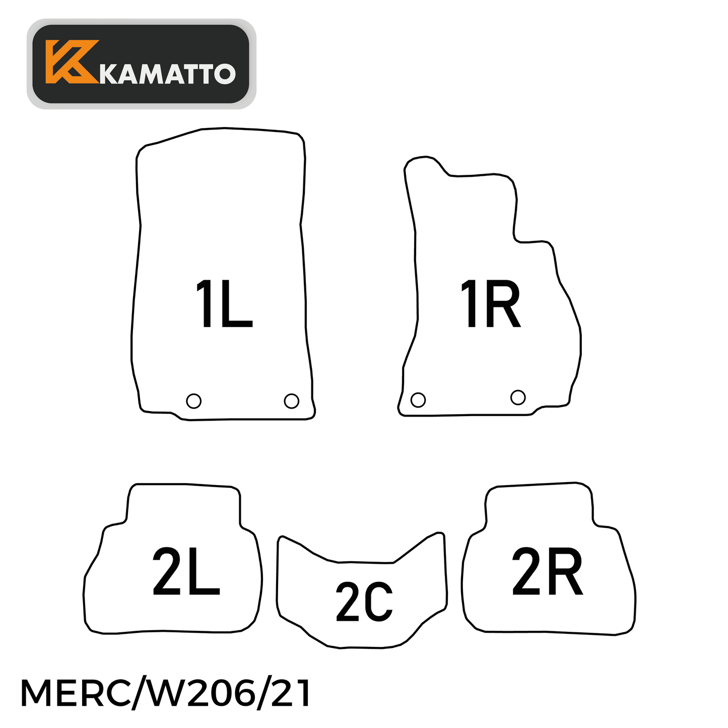 3D Kamatto PRO Car Floor Mats for Mercedes-Benz C-Class W206 2021-Onwards
