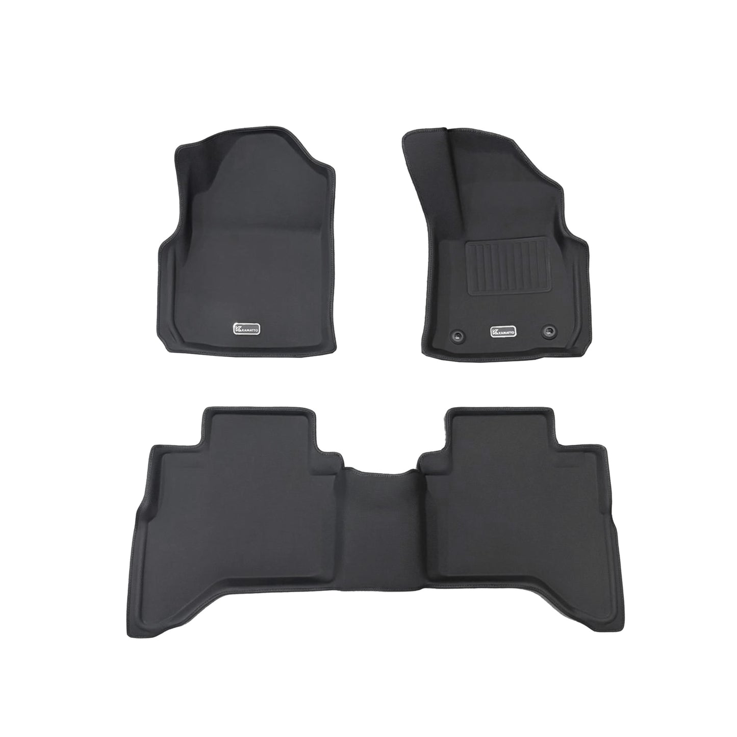 3D Kamatto PRO Car Floor Mats for Toyota Hilux Dual Cab Auto Trans 2015-Onwards