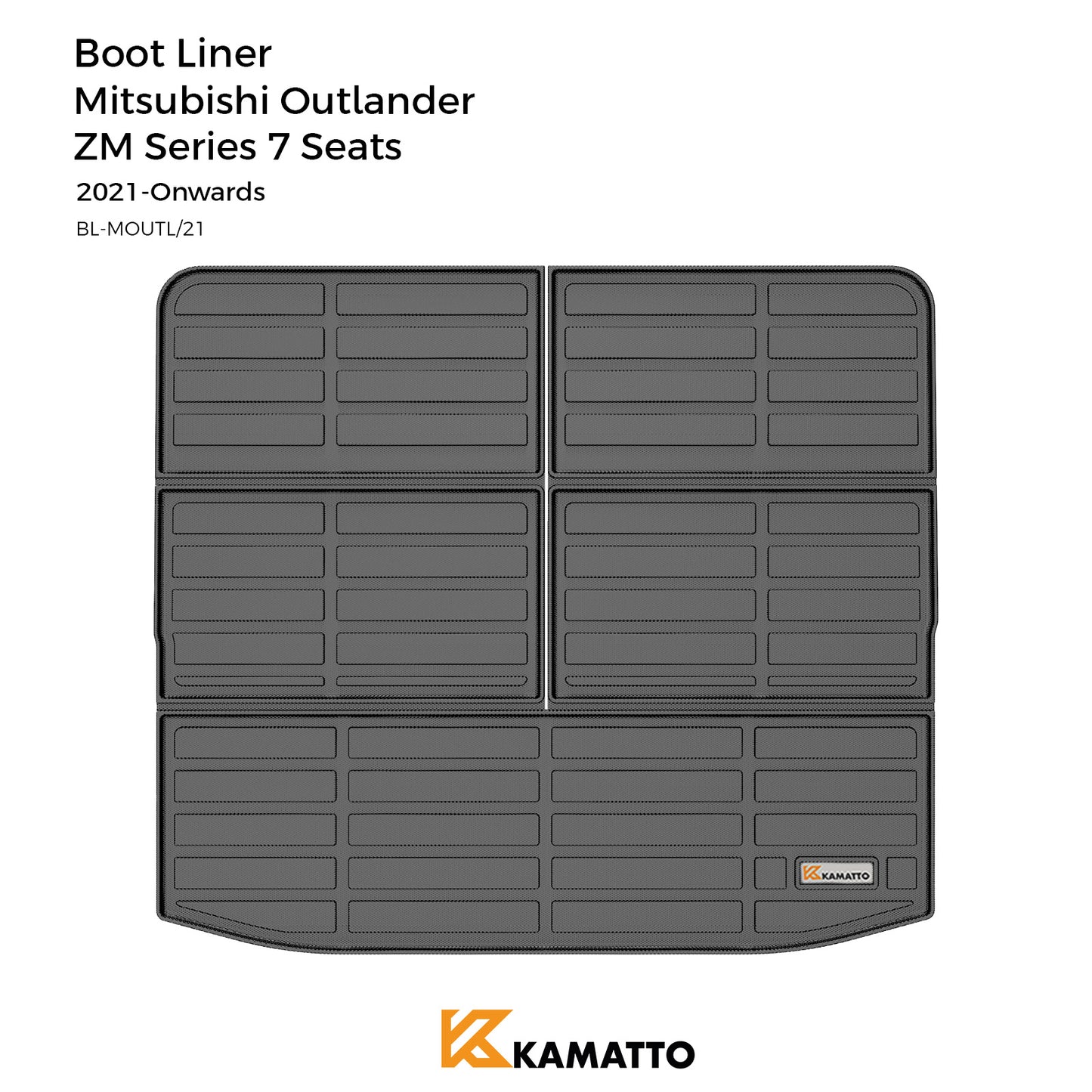 Cargo Mat Kamatto for Mitsubishi Outlander ZM Series 7 Seats 2021-Onwards