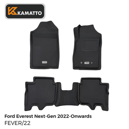 3D Kamatto PRO Car Floor Mats for Ford Everest Next-Gen 2022-Onwards
