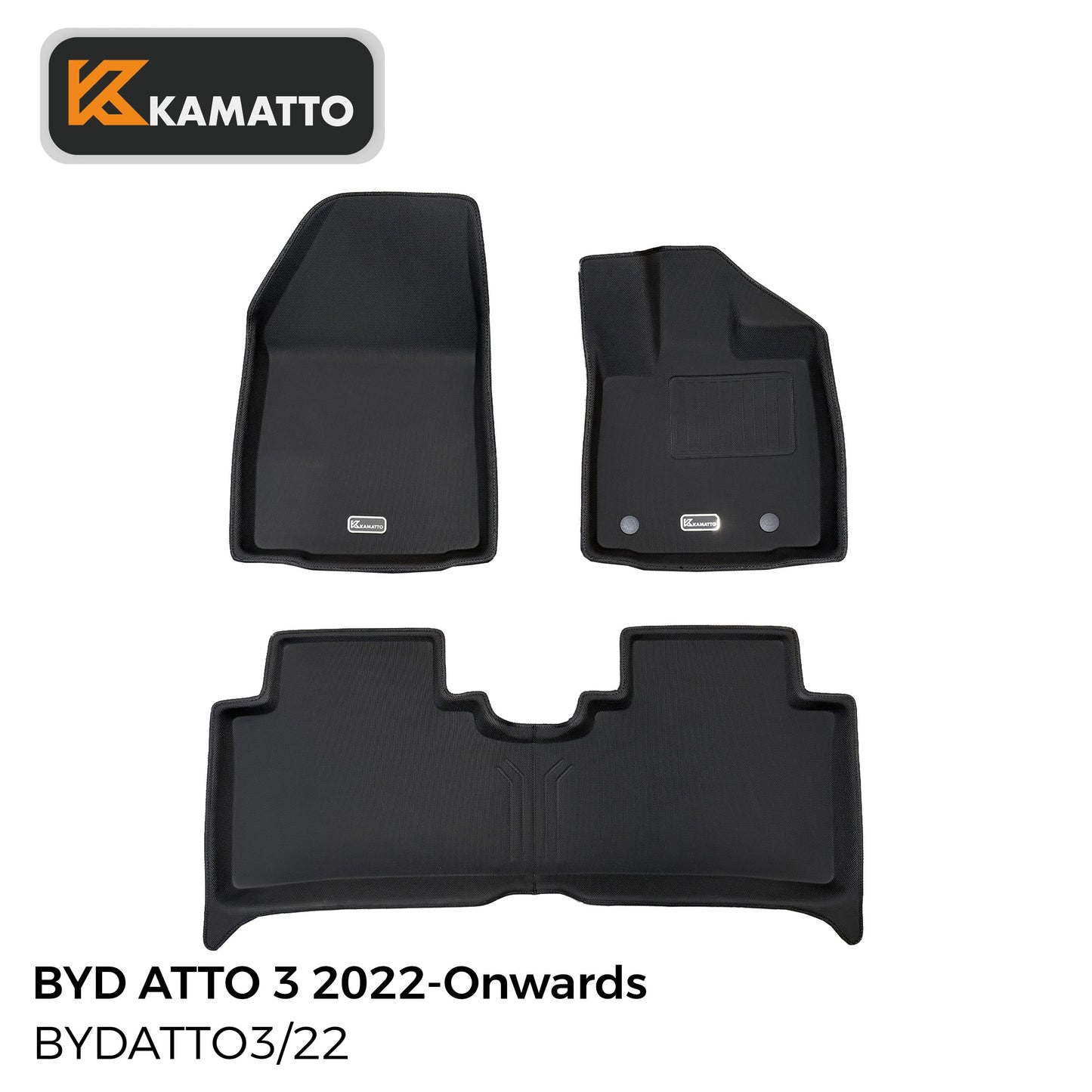3D Kamatto PRO Car Floor Mats for BYD ATTO 3 2022-Onwards