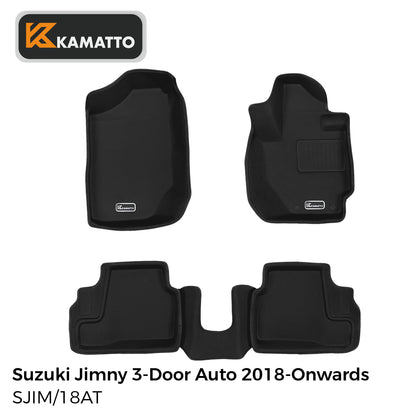 3D Kamatto PRO Car Floor Mats for Suzuki Jimny 3-Door Auto 2018-Onwards