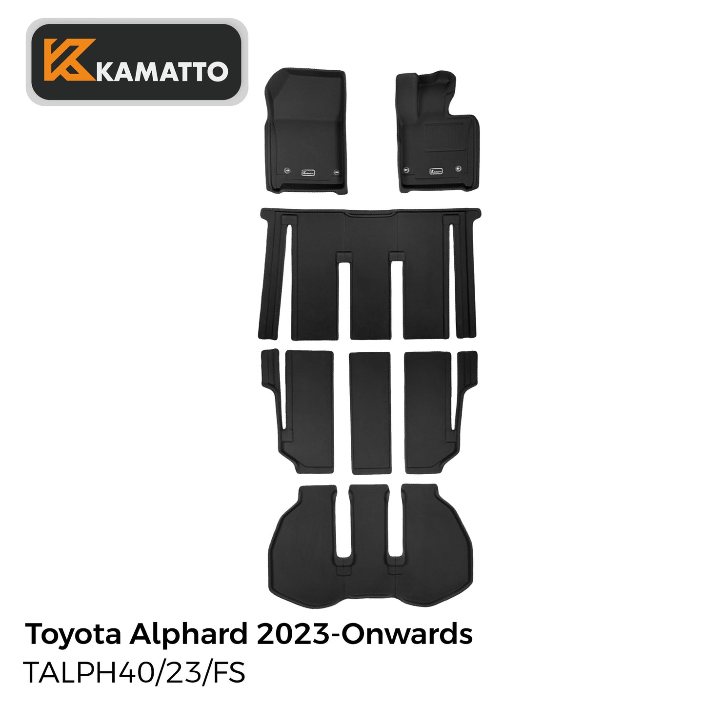 3D Kamatto PRO Full Set Car Mats for Toyota Alphard 2023-Onwards