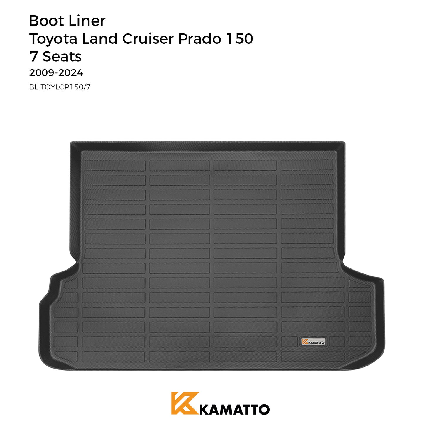Cargo Mat Kamatto for Toyota Land Cruiser Prado 150 7 Seats 2009-2024