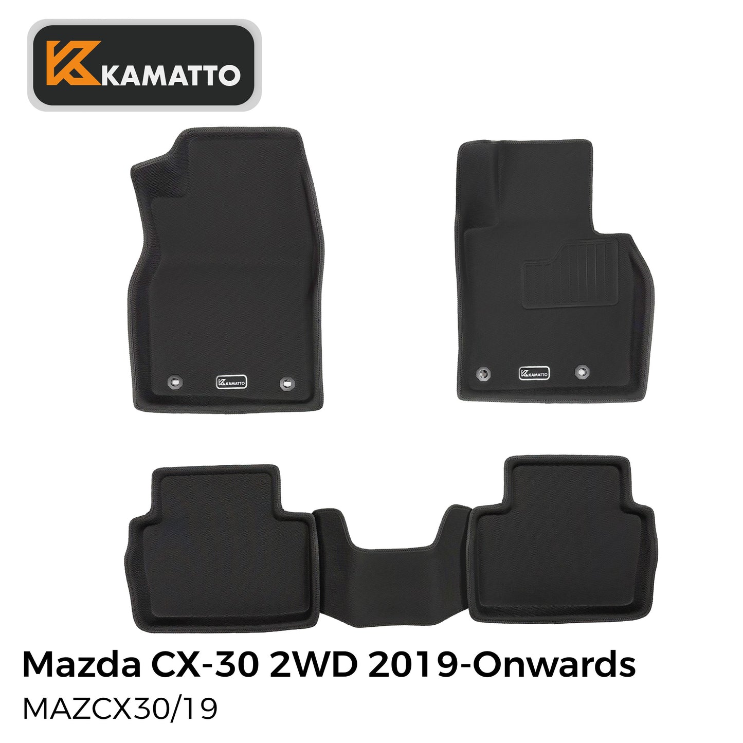 3D Kamatto PRO Car Floor Mats for Mazda CX-30 CX30 2019-Onwards