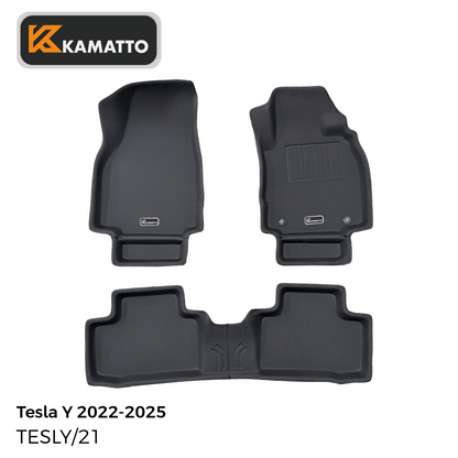 3D Kamatto PRO Car Floor Mats for Tesla Y 2022-2025