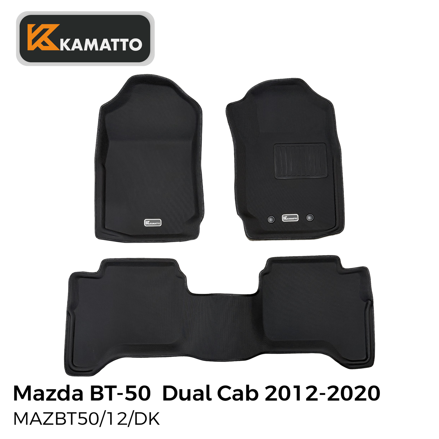 3D Kamatto PRO Car Floor Mats for Mazda BT-50 BT50 Dual Cab 2012-2020