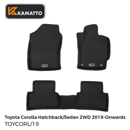 3D Kamatto PRO Car Floor Mats for Toyota Corolla Touring/Sport/Sedan 2019-Onwards