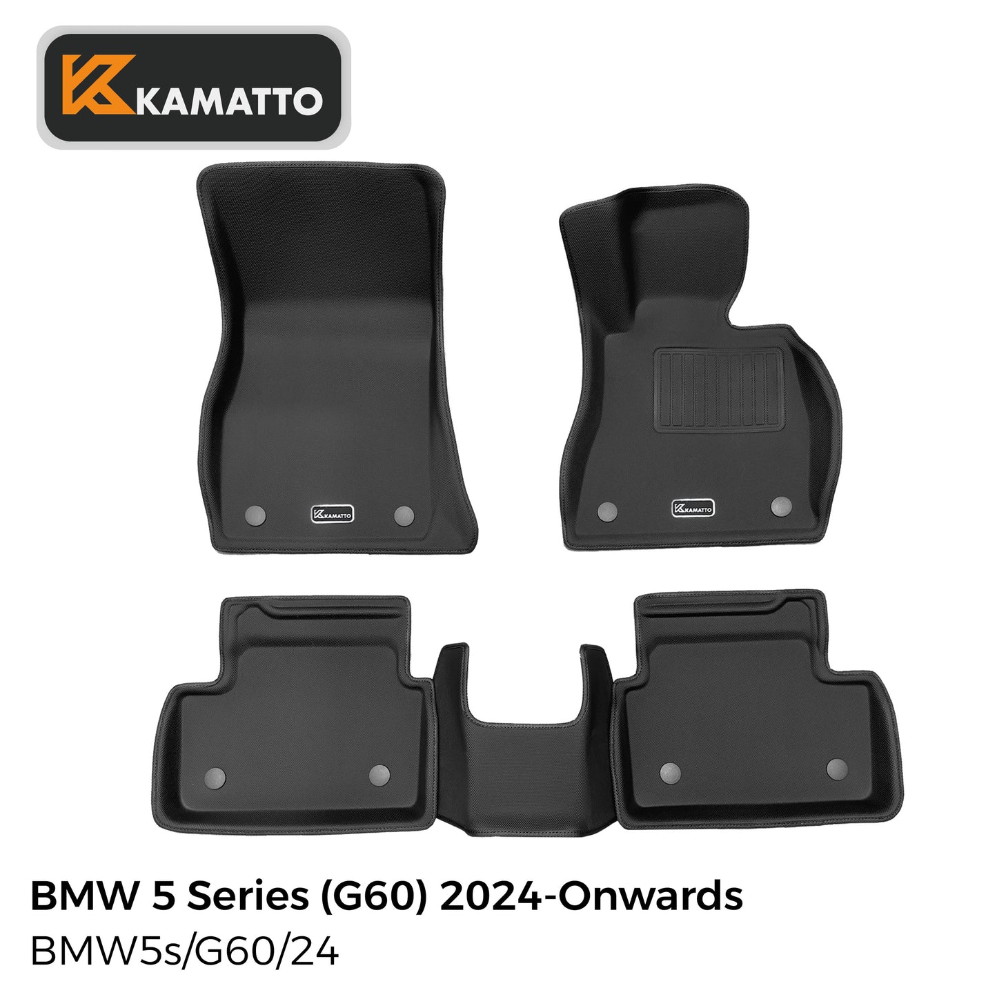 3D Kamatto PRO Car Floor Mats for BMW 5 Series G60 2024-Onwards