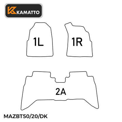3D Kamatto PRO Car Floor Mats for Mazda BT-50 BT50 Dual Cab 2020-2025