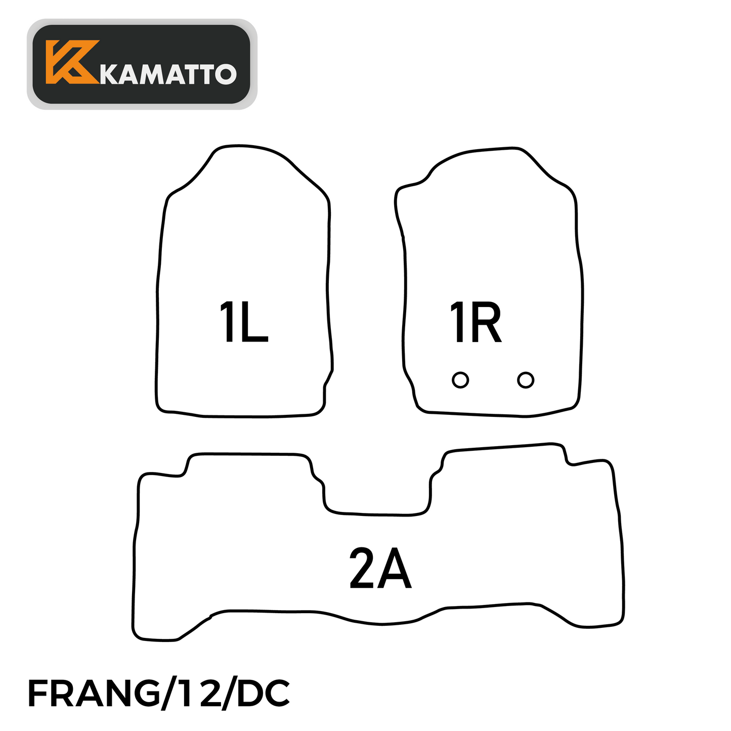 3D Kamatto PRO Car Floor Mats for Ford Ranger Dual Cab 2011-2022