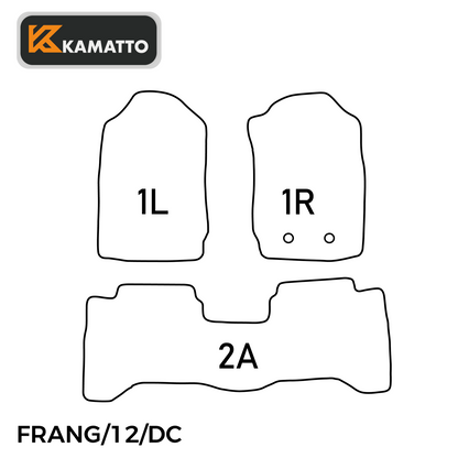 3D Kamatto PRO Car Floor Mats for Ford Ranger Dual Cab 2011-2022
