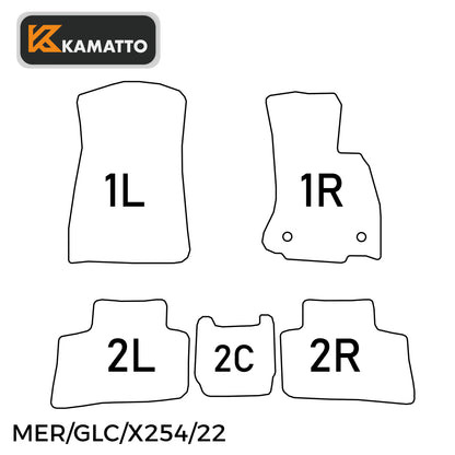 3D Kamatto PRO Car Floor Mats for Mercedes-Benz GLC-Class X254 2022-Onwards