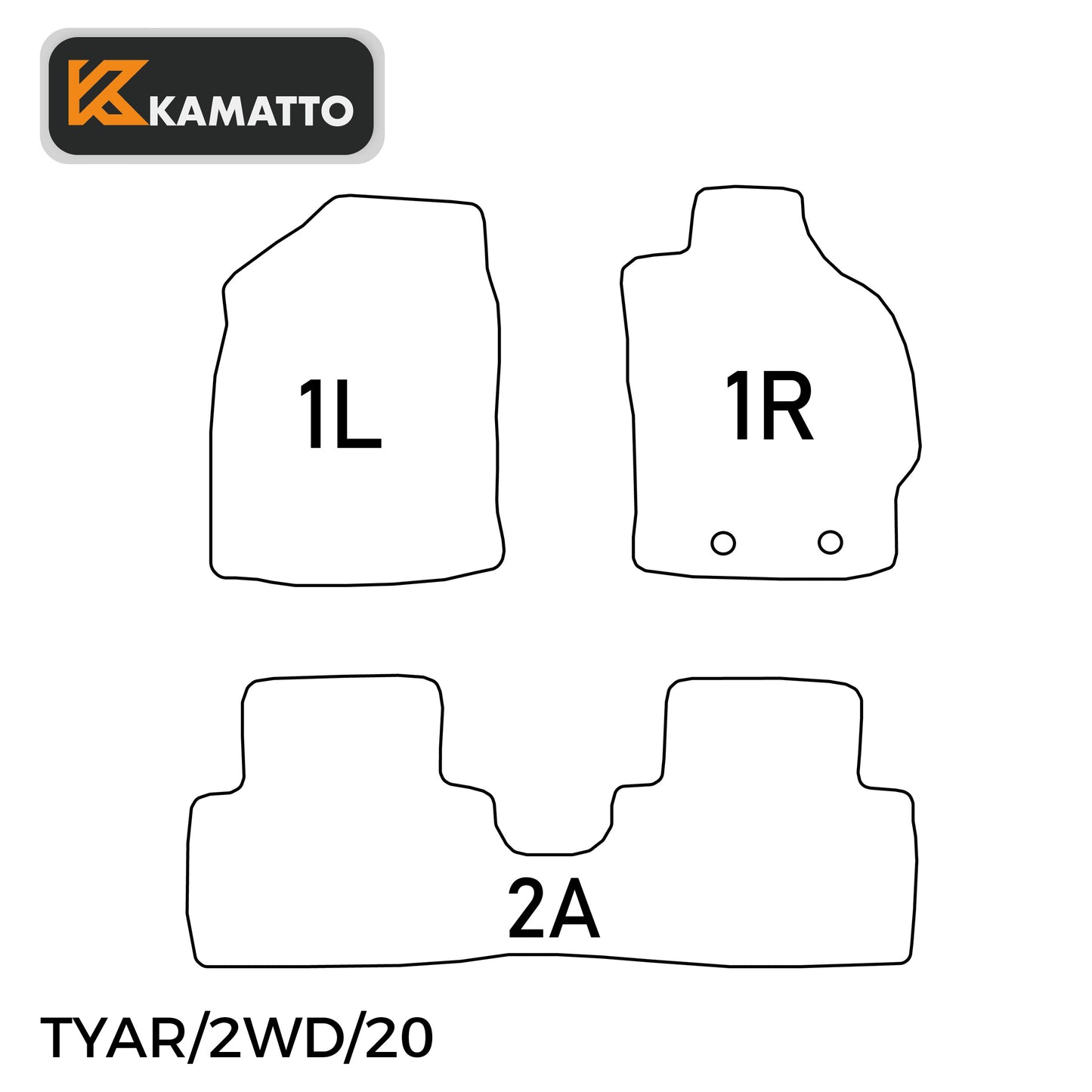 3D Kamatto PRO Car Floor Mats for Toyota Yaris/ Toyota Yaris Cross 2WD 2020-Onwards