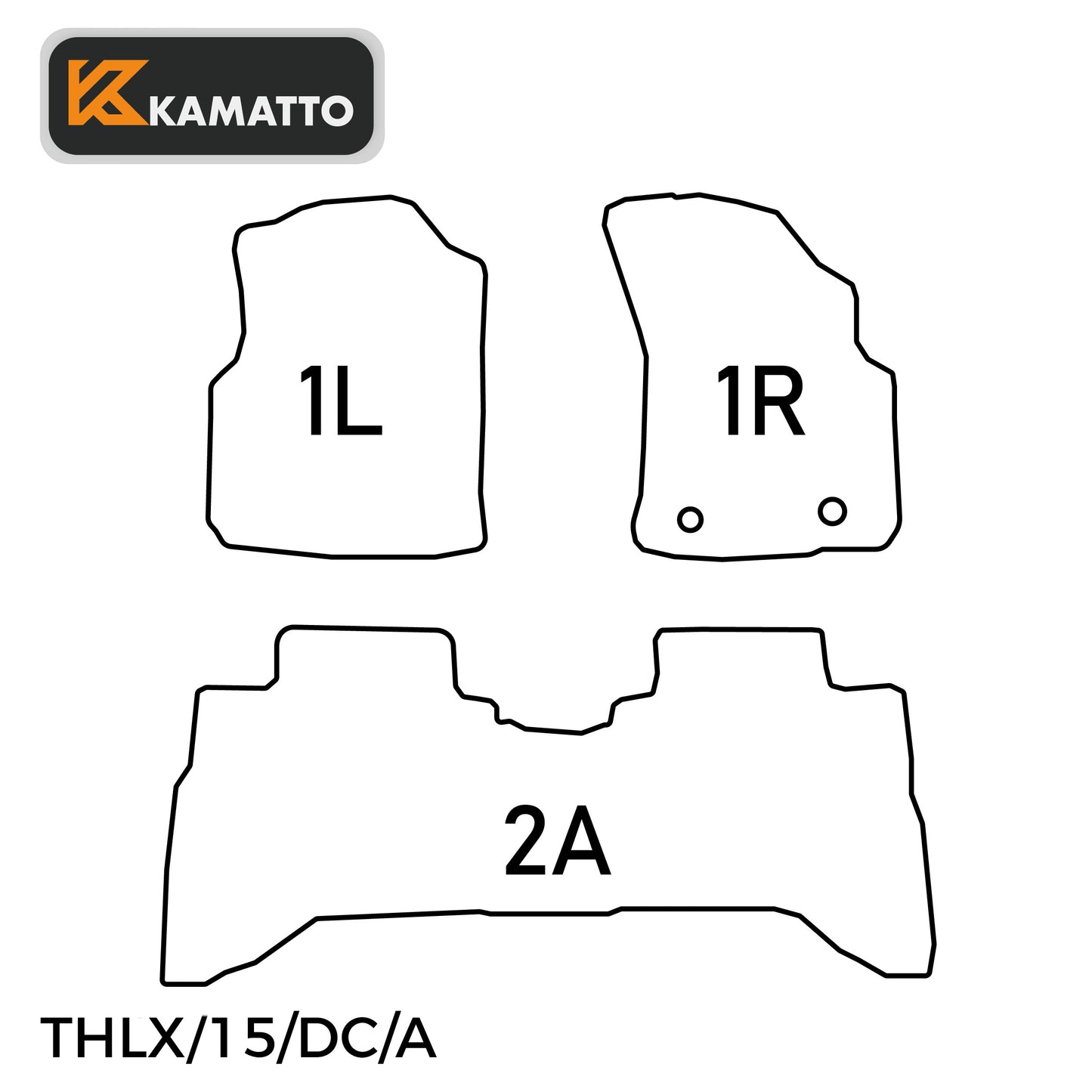 3D Kamatto PRO Car Floor Mats for Toyota Hilux Dual Cab Auto Trans 2015-Onwards