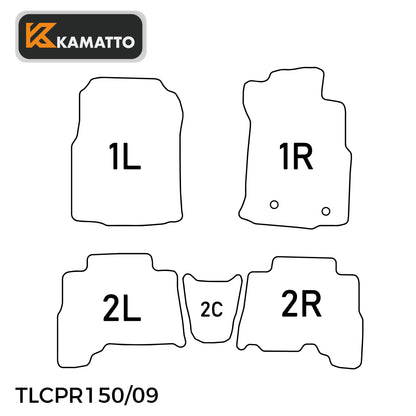 3D Kamatto PRO Car Floor Mats for Toyota Land Cruiser Prado 150 Series 2009-2024