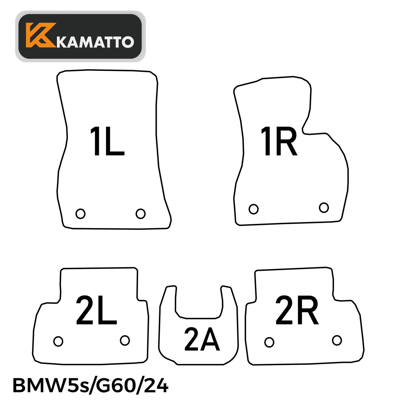 3D Kamatto PRO Car Floor Mats for BMW 5 Series G60 2024-Onwards