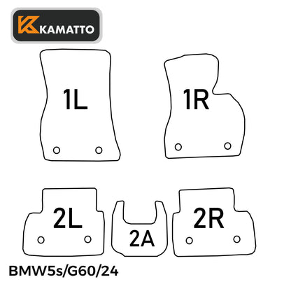 3D Kamatto PRO Car Floor Mats for BMW 5 Series G60 2024-Onwards