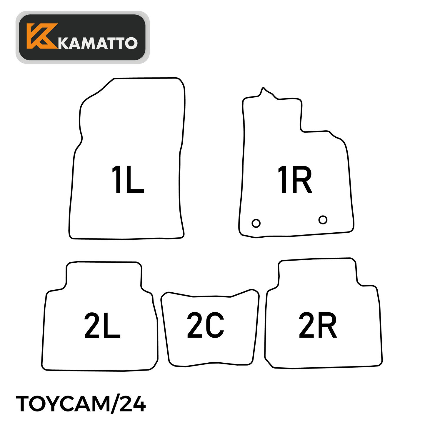 3D Kamatto PRO Car Floor Mats for Toyota Camry 2024-Onwards