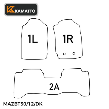 3D Kamatto PRO Car Floor Mats for Mazda BT-50 BT50 Dual Cab 2012-2020