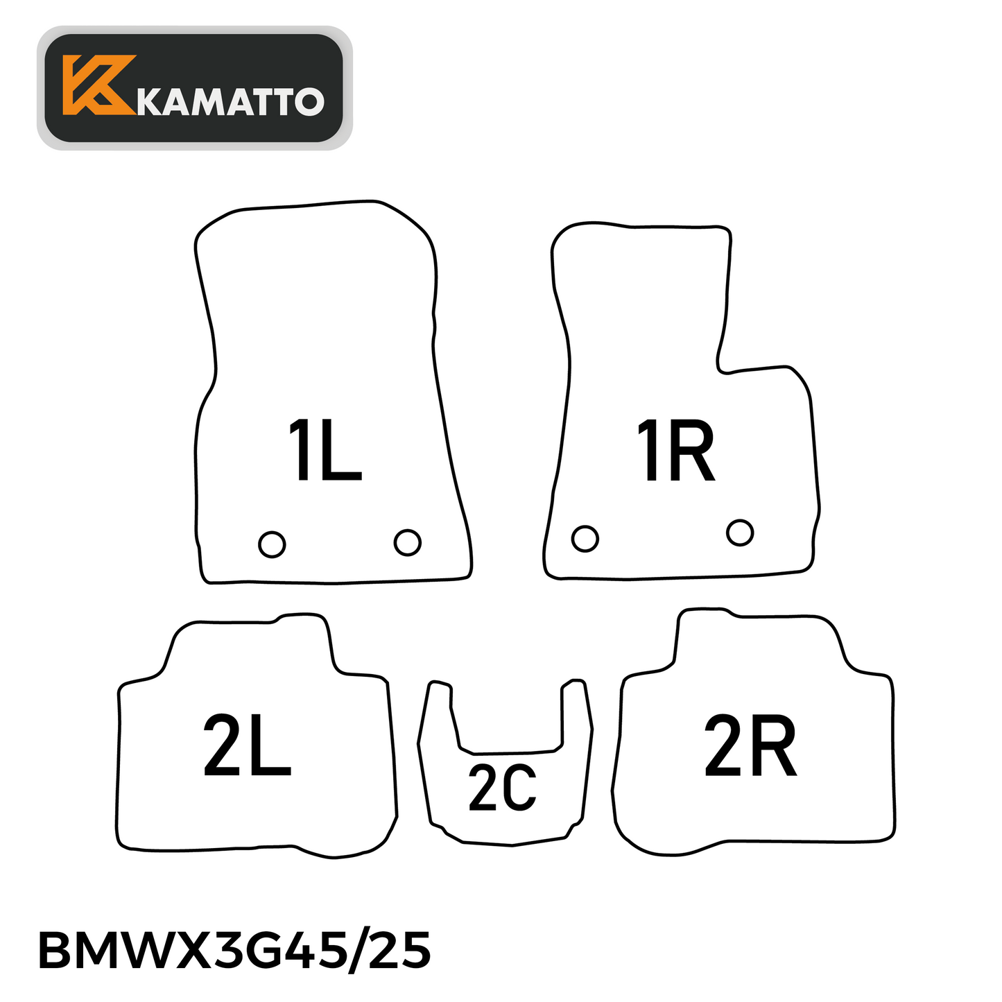 3D Kamatto PRO Car Floor Mats for BMW X3 G45 2024-Onwards