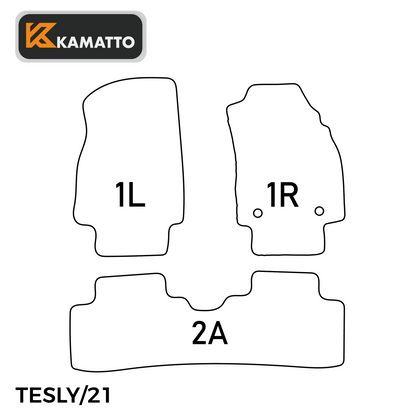 3D Kamatto PRO Car Floor Mats for Tesla Y 2022-2025