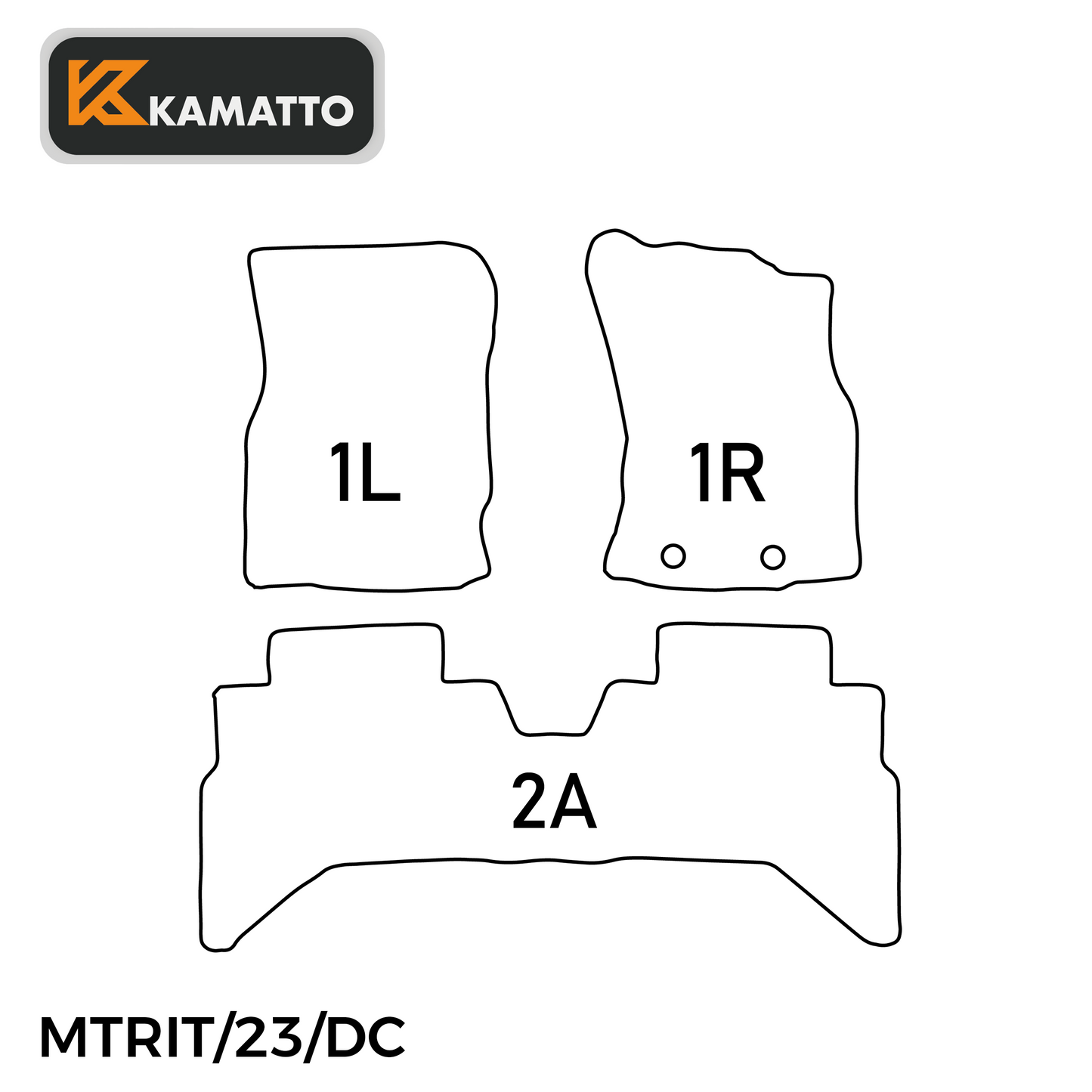 3D Kamatto PRO Car Floor Mats for Mitsubishi Triton MV Dual Cab 2023-Onwards
