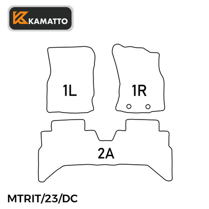3D Kamatto PRO Car Floor Mats for Mitsubishi Triton MV Dual Cab 2023-Onwards