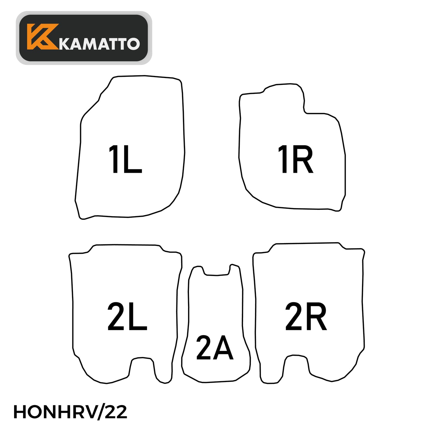 3D Kamatto PRO Car Floor Mats for Honda HR-V HRV 2022-Onwards