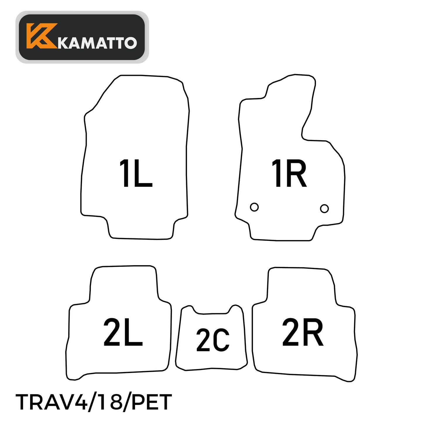 3D Kamatto PRO Car Floor Mats for Toyota RAV4 Petrol 2018-Onwards