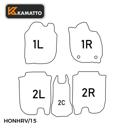 3D Kamatto PRO Car Floor Mats for Honda HR-V HRV 2015-2022