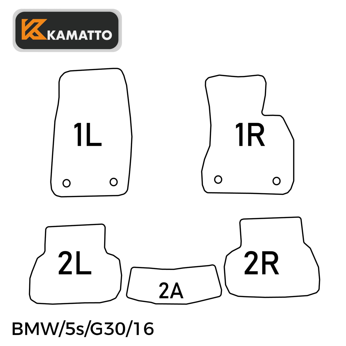 3D Kamatto PRO Car Floor Mats for BMW 5 Series G30 2016-2023