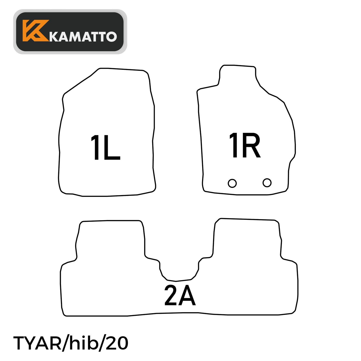 3D Kamatto PRO Car Floor Mats for Toyota Yaris/ Toyota Yaris Cross Hybrid 2020-Onwards