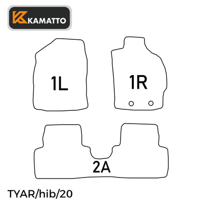 3D Kamatto PRO Car Floor Mats for Toyota Yaris/ Toyota Yaris Cross Hybrid 2020-Onwards