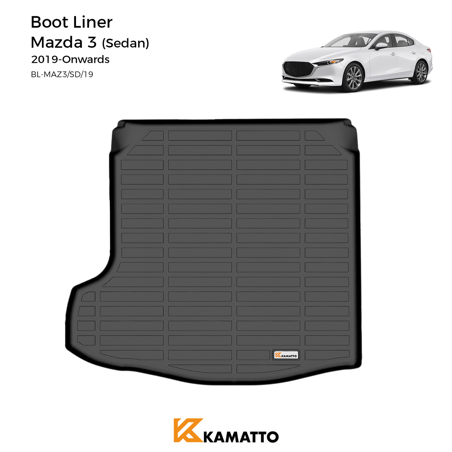 Cargo Mat Kamatto for Mazda Mazda 3 2019-Onwards (sedan)