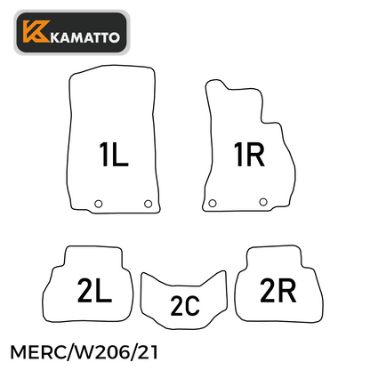 3D Kamatto PRO Car Floor Mats for Mercedes-Benz C-Class W206 2021-Onwards