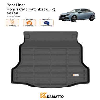 Custom Fit Boot Liner Honda Civic Hatchback (FK) 2016-2021 TPE Cargo Mat