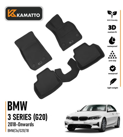 3D Kamatto PRO Car Floor Mats for BMW 3 Series G20 2018-Onwards