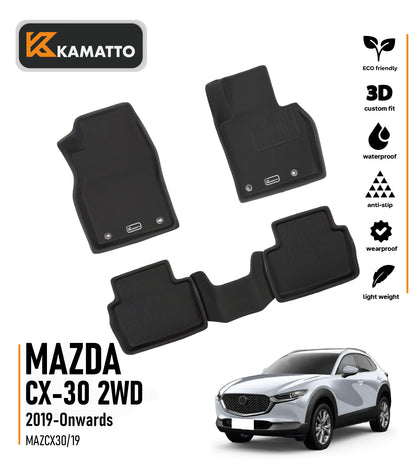 3D Kamatto PRO Car Floor Mats for Mazda CX-30 CX30 2019-Onwards