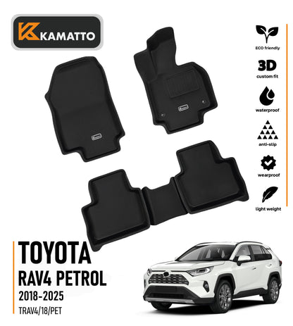 3D Kamatto PRO Car Floor Mats for Toyota RAV4 Petrol 2018-Onwards