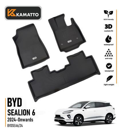 3D Kamatto PRO Car Floor Mats for BYD Sealion 6 2024-Onwards